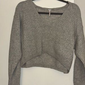 Free People cropped lightweight sweater